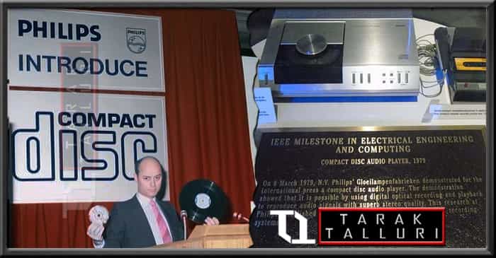 Philips demonstrated for the international press a 11.5 cm Optical Disk and a Compact Disc Audio Player.