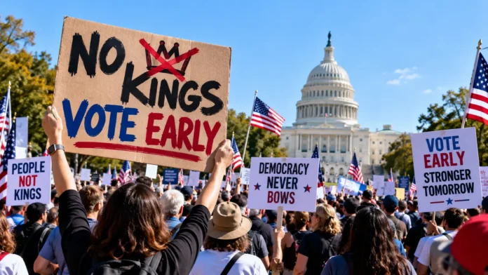No Kings Rallies Sweep Across US as Protesters Urge Early Voting Ahead of 2026 Midterm Elections